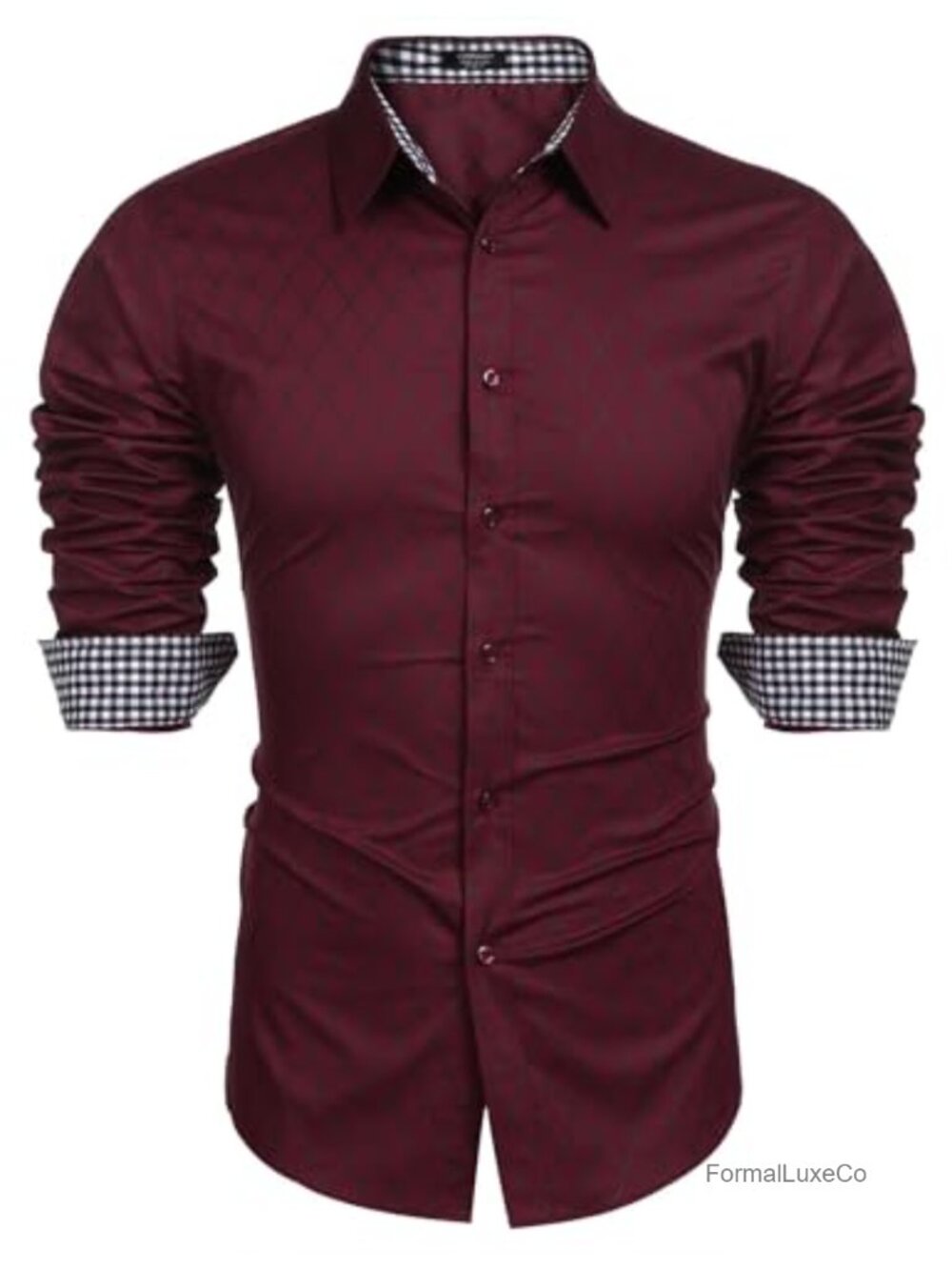 Men's Long Sleeve Button Down Dress Shirt Wrinkle Free Regular Fit Business